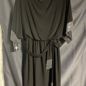 Elegant Black Dress with Silver Accents